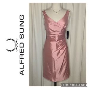 ***NWT*** ALFRED SUNG “Twirl” Pink Bridesmaid Dress 4